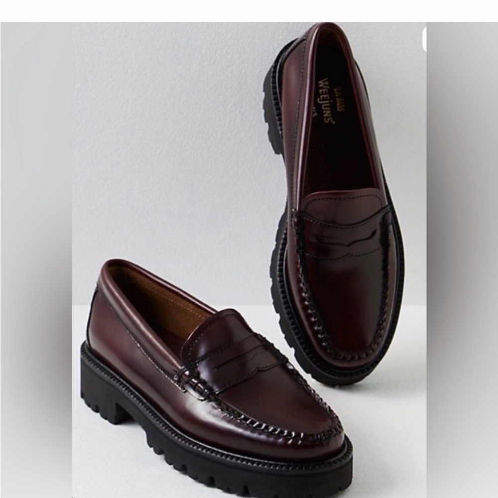 G.H. Bass & Co. Women’s Whitney Lug Maroon Loafers